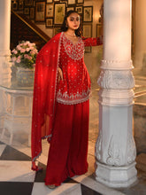 Zardosi Crushed Garara Suit Set